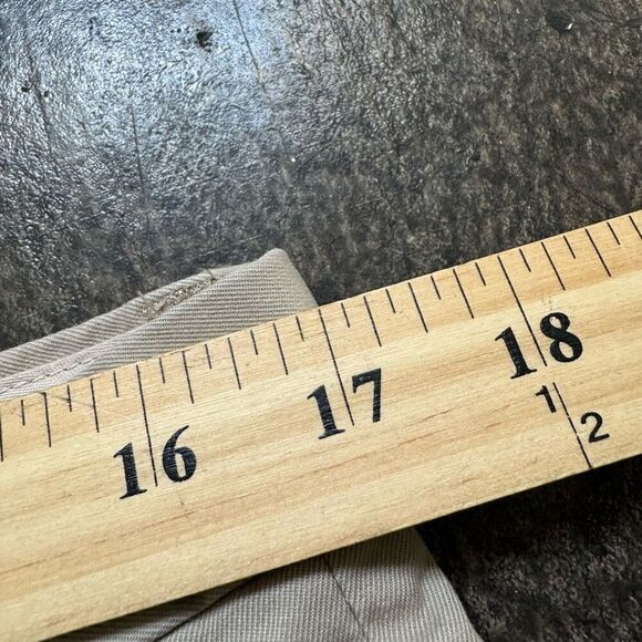 Banana Republic Dawson Chino Pants Flat Front Tan Color 100% Cotton Size 34x33 - Picture 9 of 16